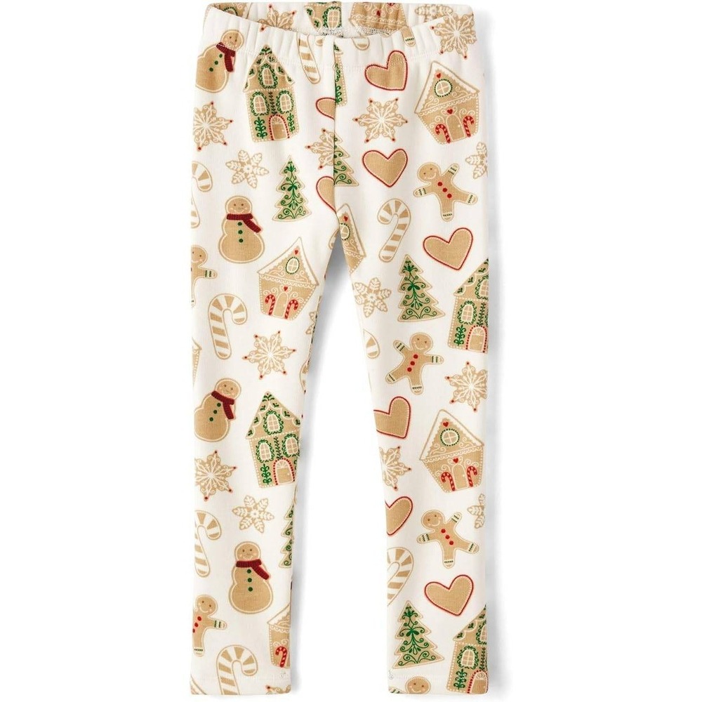 NEW Gymboree Toddler Holiday Christmas Gingerbread Holiday Fleece Leggings 6